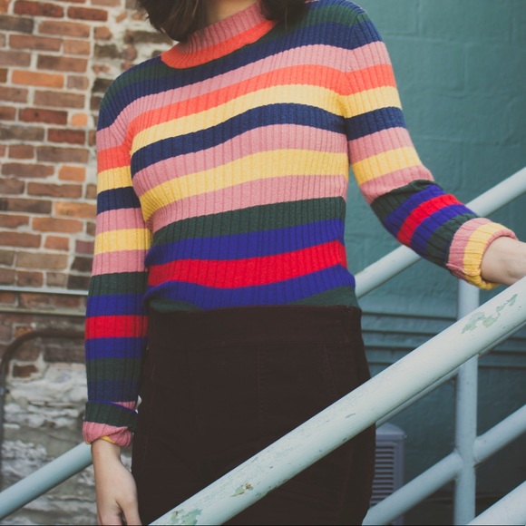 Striped vintage turtleneck - Picture 1 of 2